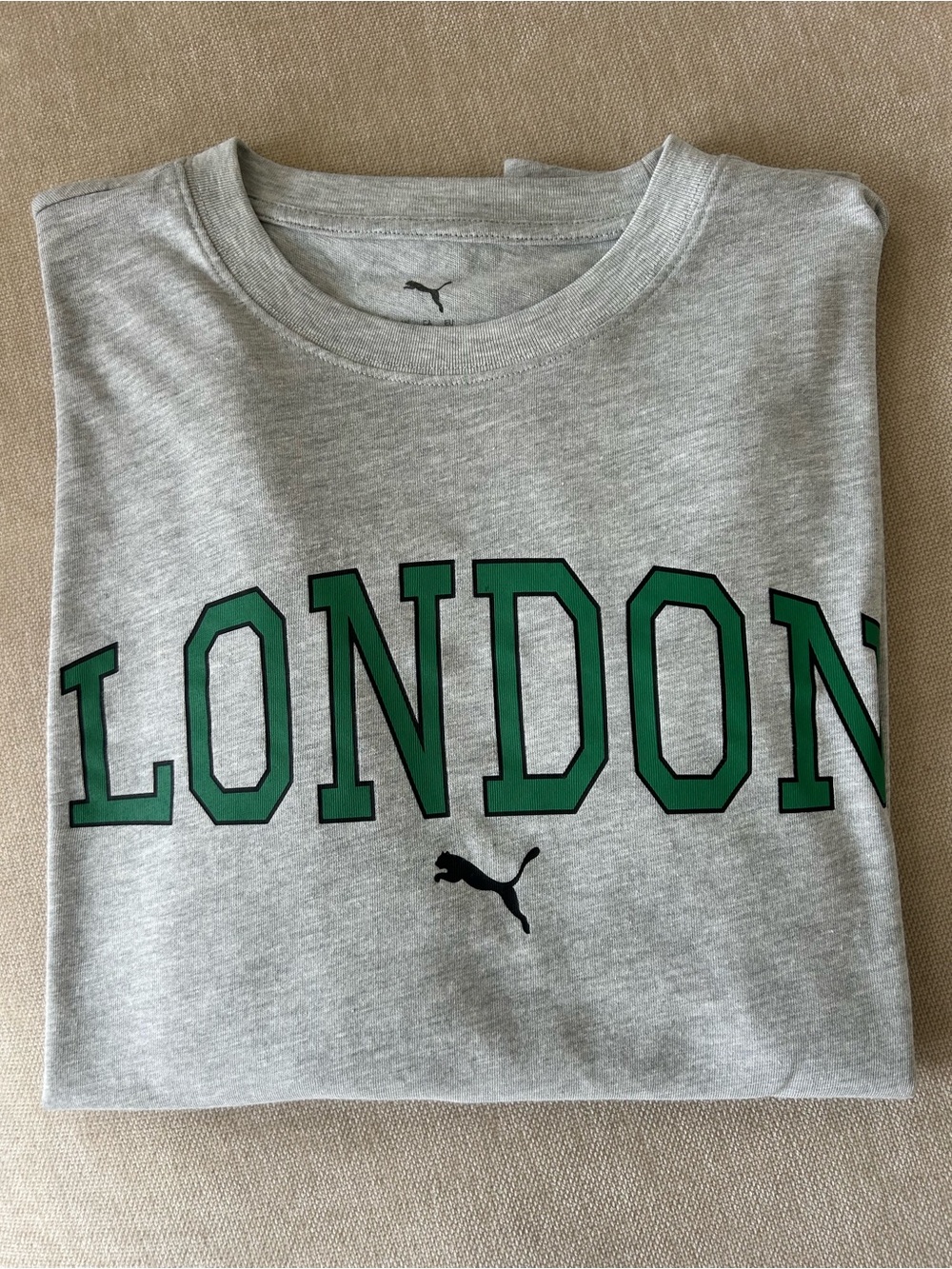 Puma Grey Sweatshirt with Green Lettering
